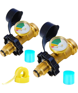 2 Pack POL Propane Tank Adapter with Gauge Converts POL LP Tank Service ... - $43.07