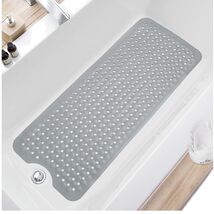 Safety First: 40 x 16 Non-Slip Bath Mat with Suction Cups &amp; Drainage Holes - $29.65