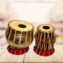 Musical Instrument Drum Basic Tabla Set,copper Bayan,Dayan,Hammer,Cushions - £658.88 GBP