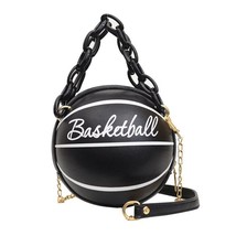 Fashion Female Leather Pink Basketball Bag 2022 New Ball Purses For Teenagers Wo - £18.85 GBP