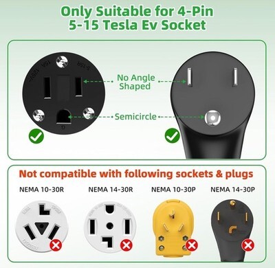Tesla NEMA 5-15 Adapter Gen 2 Mobile Connector OEM Charger Model S, 3, X, Y Item image 5