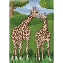 Toland Home Garden 109580 Giraffe Love 28 x 40 Inch Decorative, House Flag-28&quot; x - £25.15 GBP
