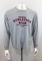 Roots Athletics Banff Men's Medium Gray Long Sleeve Spell Out Crew Neck T Shirt - $12.86