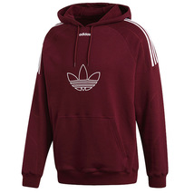 New Adidas 2019 Men Maroon Hoodie Sweater logo man sports Jacket Trefoil... - £78.44 GBP