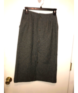 Ralph Lauren Womens SZ 8 Lined Wool Skirt Modest Waist 24&quot; Gray - £15.56 GBP