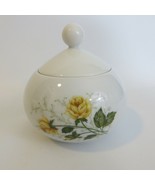 Seltmann Weiden Bavaria Sugar Bowl &amp; Lid Yellow Roses EUC 2 pcs - £27.24 GBP