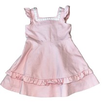 Janie and Jack 2T Pink Ponte Dress with Ruffle and Neck Detail - £16.53 GBP