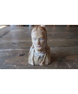 Antique Religious Artifact JESUS CHRIST Bust Sculpture 3.5&quot; - £116.77 GBP