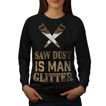 Wellcoda Man Glitter Womens Sweatshirt, Funny Saying Casual Pullover Jumper - £22.65 GBP+