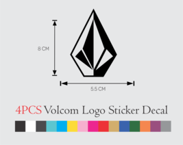 4 PCS Volcom Stone Logo Vinyl Sticker/Decal - Skateboarding - Snowboarding BMX - £9.74 GBP+