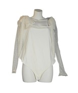 Intimately Free People Womens Tongue Tied Bodysuit Mesh Shoulder Ties Ro... - $29.17