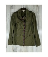 Chelsea &amp; Violet Olive Green Military Style Shirt Field Jacket Shacket S... - $22.74