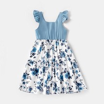 Quality Family Dress Cowboy Family Parent Child Skirt Baby Girl Mother d... - £18.91 GBP