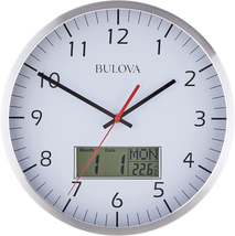 Manager Wall Clock Battery Powered Silver NEW - £37.22 GBP