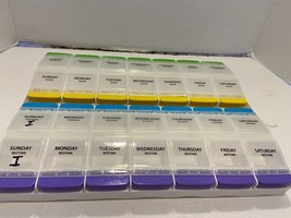 Medicine Vitamins Storage Container Travel Case 7 Day Pill Box Organizer... - £4.33 GBP