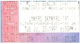 Lynyrd Skynyrd Concert Ticket Stub July 23 1991 Columbia Maryland - $24.74