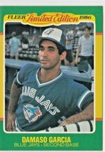 Damaso Garcia Blue Jays 2nd Base 1986 Fleer Limited Edition Card #17 Dec... - £0.83 GBP