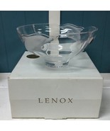 Lenox fine Crystal Dolphin bowl 080678 made in Germany large 9.25” Clear... - $74.48