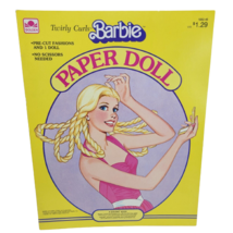 Vintage 1983 Twirly Curls Barbie Paper Doll Mattel Book Never Used Golden Precut - $28.50