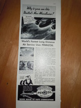 Pennzoil Used by United&#39;s New Mainliners Print Magazine Ad 1937 - $10.93 CAD