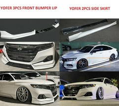 For Honda Accord 2021-2022 Front Bumper Lip Splitters + Side Skirt Yofer... - £258.90 GBP