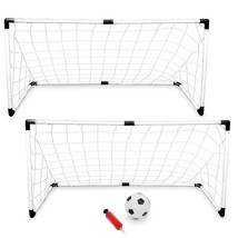 Youth Soccer Goals (2-pack) - Includes Soccer Ball and Pump - $72.49