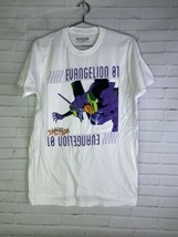 Evangelion Unit-01 Anime Logo Graphic Print Short Sleeve Tee T-Shirt Mens Size M - £13.64 GBP