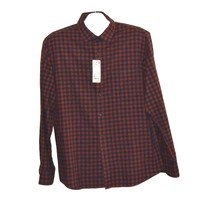 UNIQLO Men&#39;s Red Navy Plaid Flannel  Soft Long Sleeve Shirt Size XL NEW - £26.71 GBP