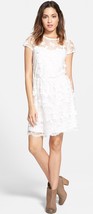 NWT Women&#39;s Romeo &amp; Juliet Couture White Floral Lace Skater Dress Sz Medium - £30.58 GBP