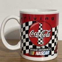 Coca Cola NASCAR Driving Your Thirst Checkered White Black Red Coffee Cu... - £5.35 GBP