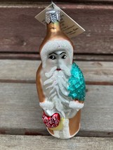 Vtg Christopher Radko 1991 Woodland Santa Claus Glass Christmas Ornament W Tag - £47.27 GBP