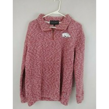 Woolly Threads Arkansas Razorbacks 1/4 Zip LS Pullover Sweater Size Medium - £18.93 GBP