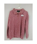 Woolly Threads Arkansas Razorbacks 1/4 Zip LS Pullover Sweater Size Medium - £19.07 GBP