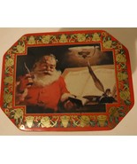 Coke Coca Cola Octagon shape tin canister featuring Santa Clause - £6.06 GBP