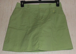 Excellent Womens White Stag Stretch Green Skort W/ Belt Size 6 - £18.35 GBP