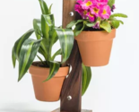 2 Pot Hanging Standing Plant Holder Chain Link Included - $36.10