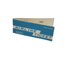 VINTAGE 1960's IDEAL TAMMY DOLL BLUE + WHITE AIRLINE TICKET TRAVEL SET J... - $9.50