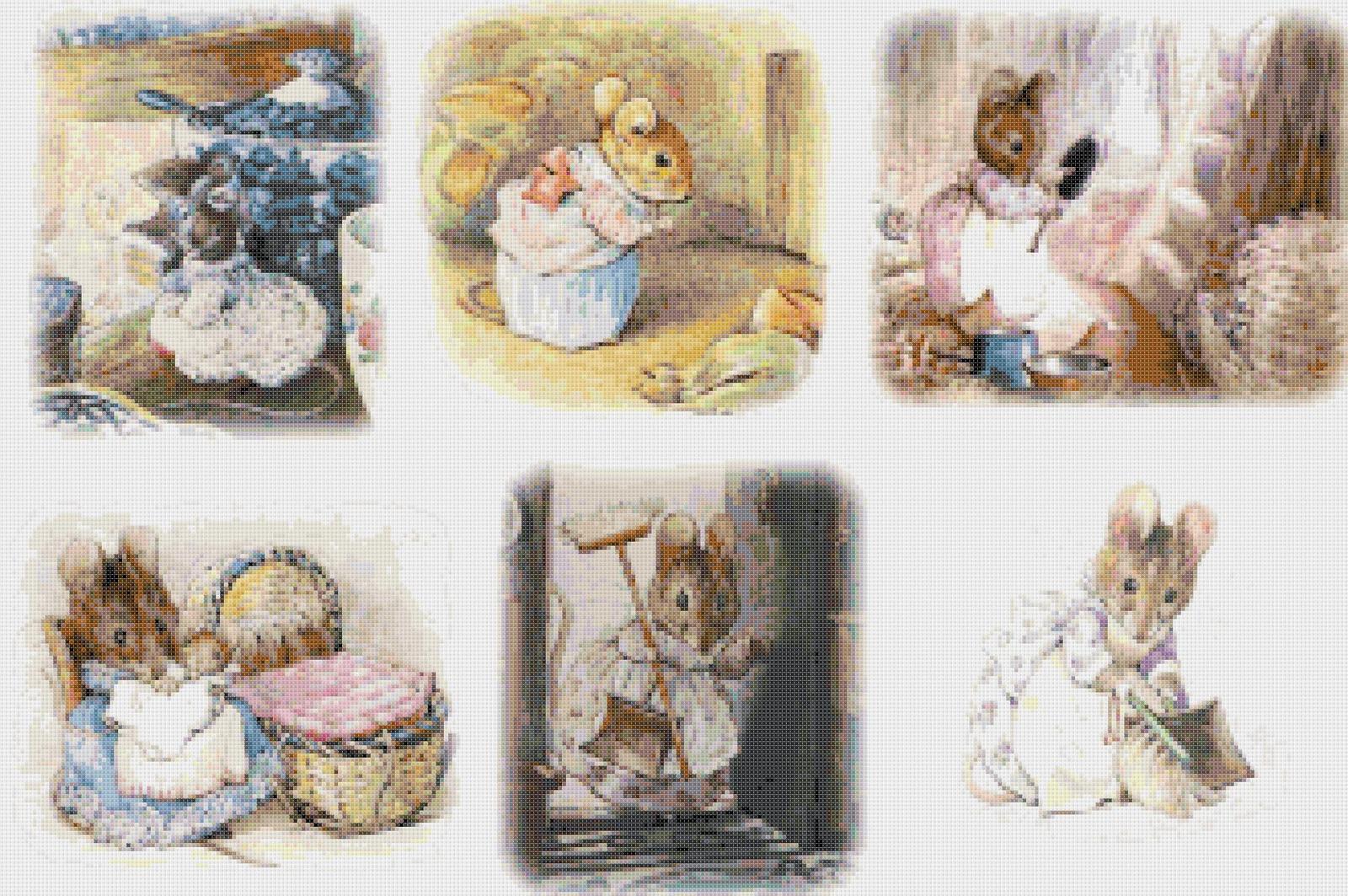 counted cross stitch pattern six scene hucca mucca Potter 331*220stitches BN1151