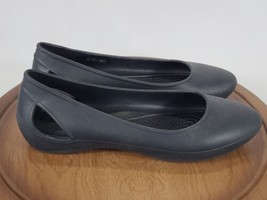 Crocs Size 7 Women’s Laura Iconic Comfort Ballet Flats Black - $19.79