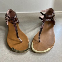 Madden Girl Strappy Faux Snakeskin Sandals sz 10 - £18.08 GBP