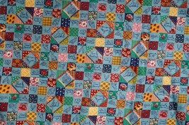 Sewing Cotton Quilting Fabric Joan Kessler Concord Gingham Calico Print ... - $19.79