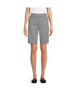 Time and Tru Ladies Pull-On Bermuda Shorts Black Gingham Check Size 2XL ... - £19.65 GBP