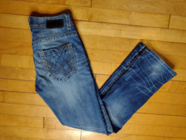 BKE Black 3 Fit Flex Jeans Men&#39;s 30x32 Distressed Straight Leg Cotton Blend - £23.48 GBP