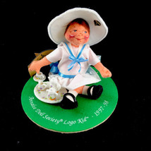 Annalee Doll Society 1997 1998 Tea Time Logo Kid Membership Kit Girl Dol... - $20.32