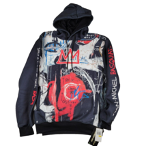 Jean Michel Basquiat Members Only Hoodie Mens M Black Print Art Painting Nwt - £33.80 GBP