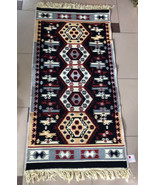 NEW ALBANIA KOSOVA ARTISAN KILIM CARPET RUG-MULTICOLOR DESIGN RUG-60 CM ... - £34.05 GBP