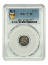 1834 H10C PCGS XF40 - Capped Bust Half Dime - Great Type Coin - £178.98 GBP