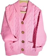 Pink Cable Knit Cardigan Sweater for Kid size 8 by Beberavi NEW - $20.89 CAD