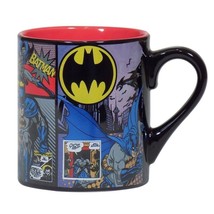 Batman Comic Panels 14oz Coffee Mug Black - £15.20 GBP