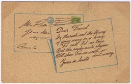Greeting Postcard In A Hurry Will Write Success Postal Card Co 1914 - $2.96